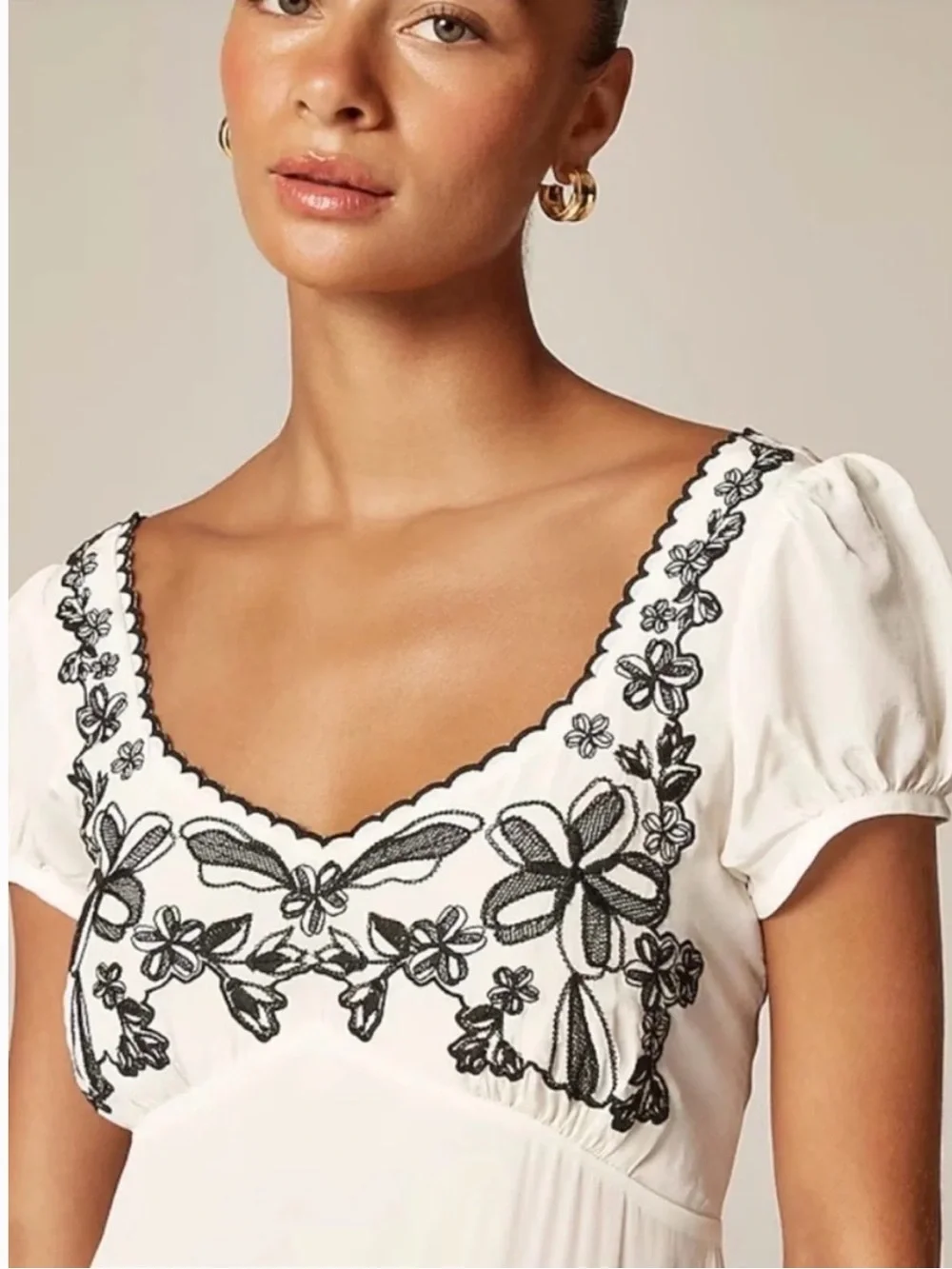 J. Crew Embroidered Empire Waist Modi Slip Dress NEW NWT